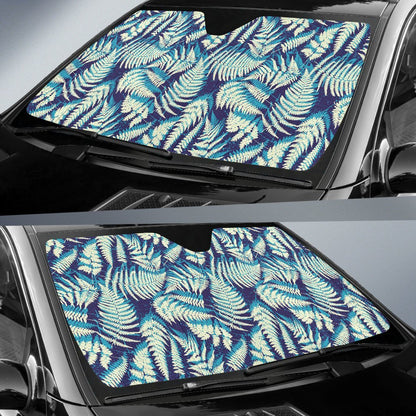 Fern Leaves Summer Print Pattern Car Sun Shade For Windshield