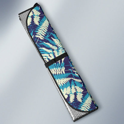 Fern Leaves Summer Print Pattern Car Sun Shade For Windshield