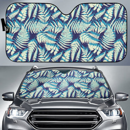 Fern Leaves Summer Print Pattern Car Sun Shade For Windshield