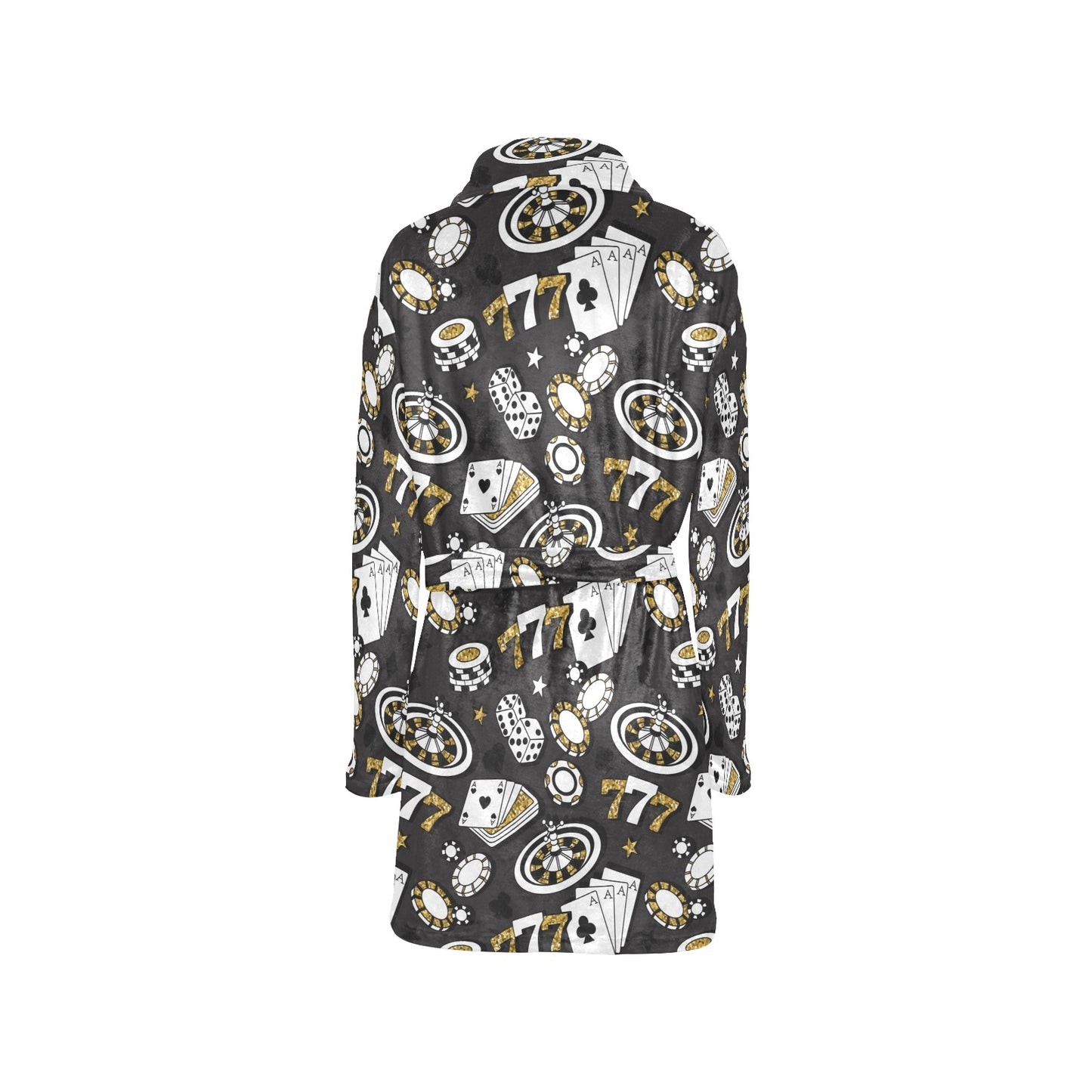 Casino Pattern Print Design 05 Women's Fleece Robe