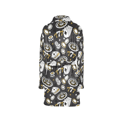 Casino Pattern Print Design 05 Women's Fleece Robe