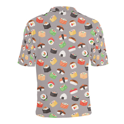 Sushi Print Design LKS307 Men Polo Shirt