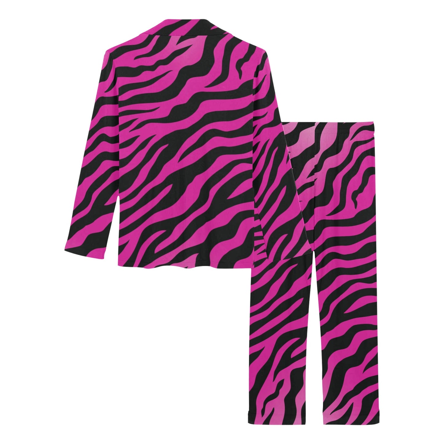 Pink Zebra Women's Long Pajama Set