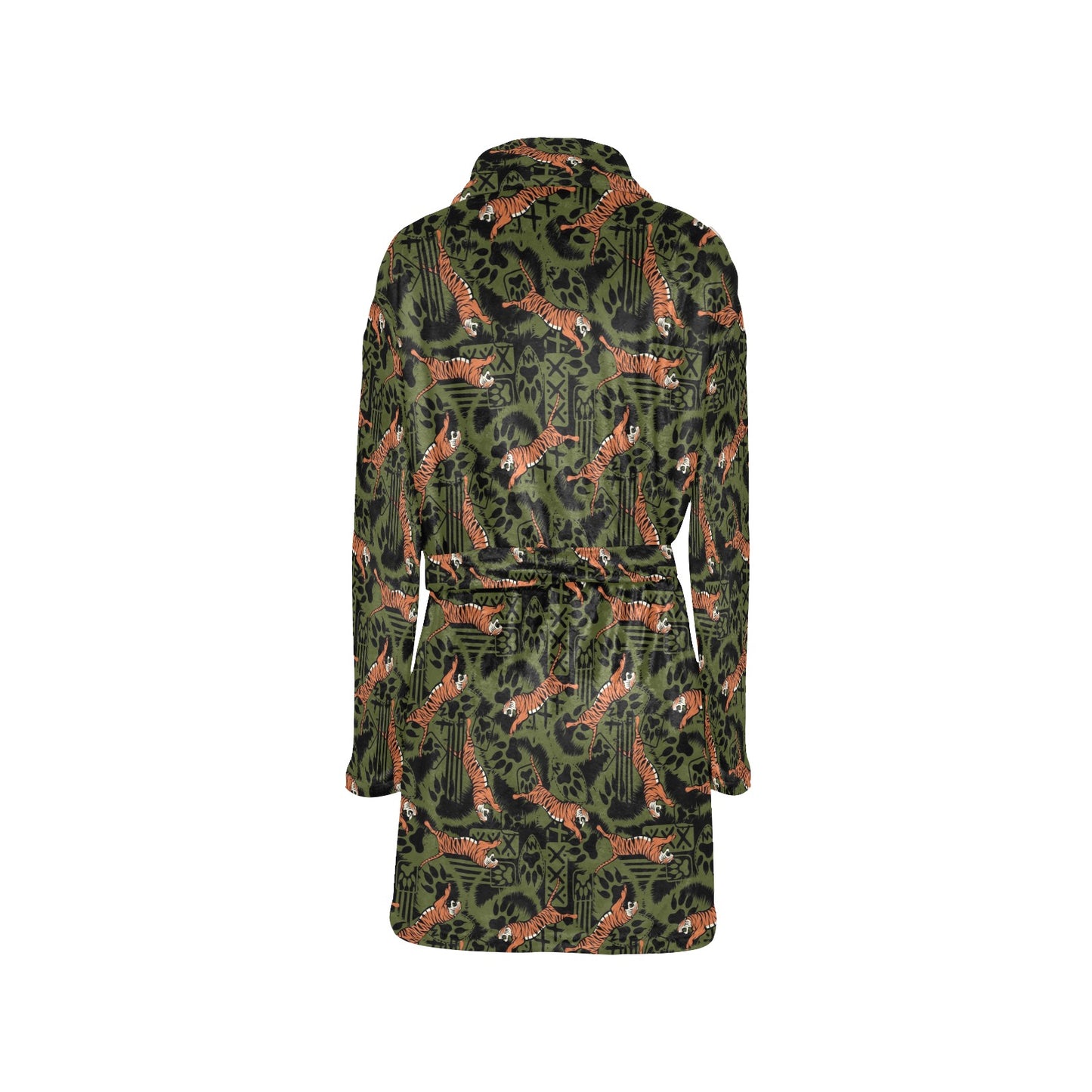 Tiger Pattern Print Design LKS303 Women's Fleece Robe