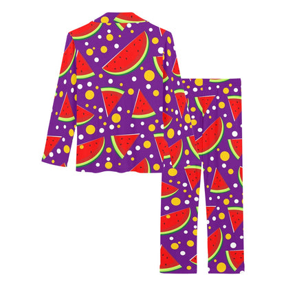 Watermelon Pattern Print Design WM010 Women's Long Pajama Set