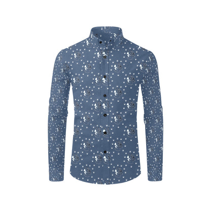 Scottish Terriers Print Design LKS307 Men's Long Sleeve Dress Shirt