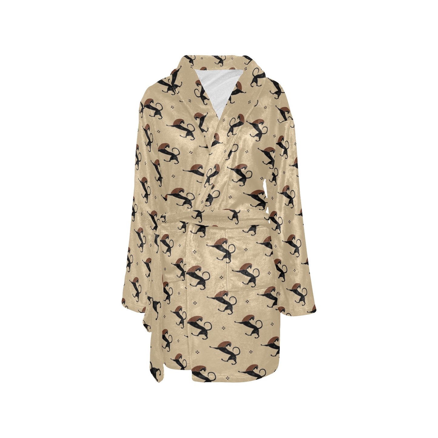 Ancient Greek Print Design LKS3011 Women's Fleece Robe