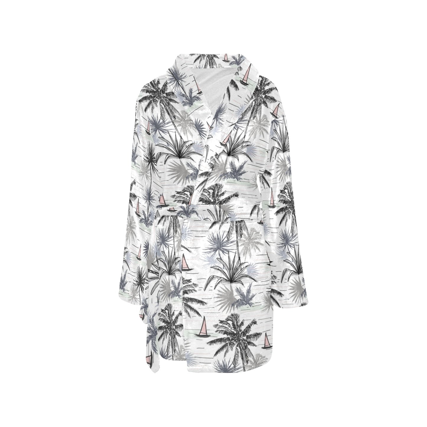 Pacific island Pattern Print Design A04 Women's Fleece Robe