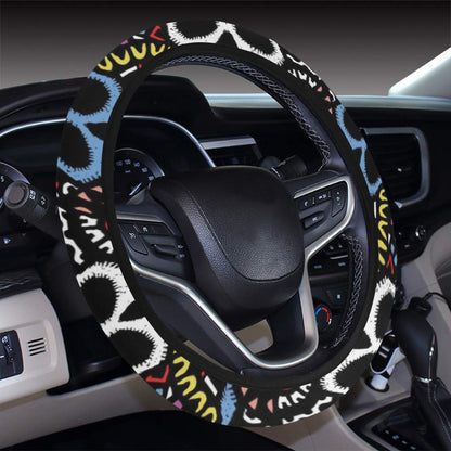 Skull Print Design LKS305 Steering Wheel Cover with Elastic Edge