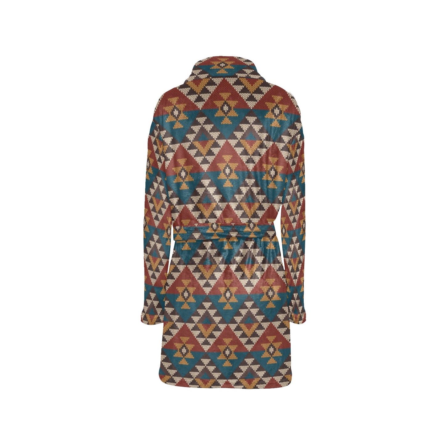 Knit Aztec Tribal Women's Fleece Robe