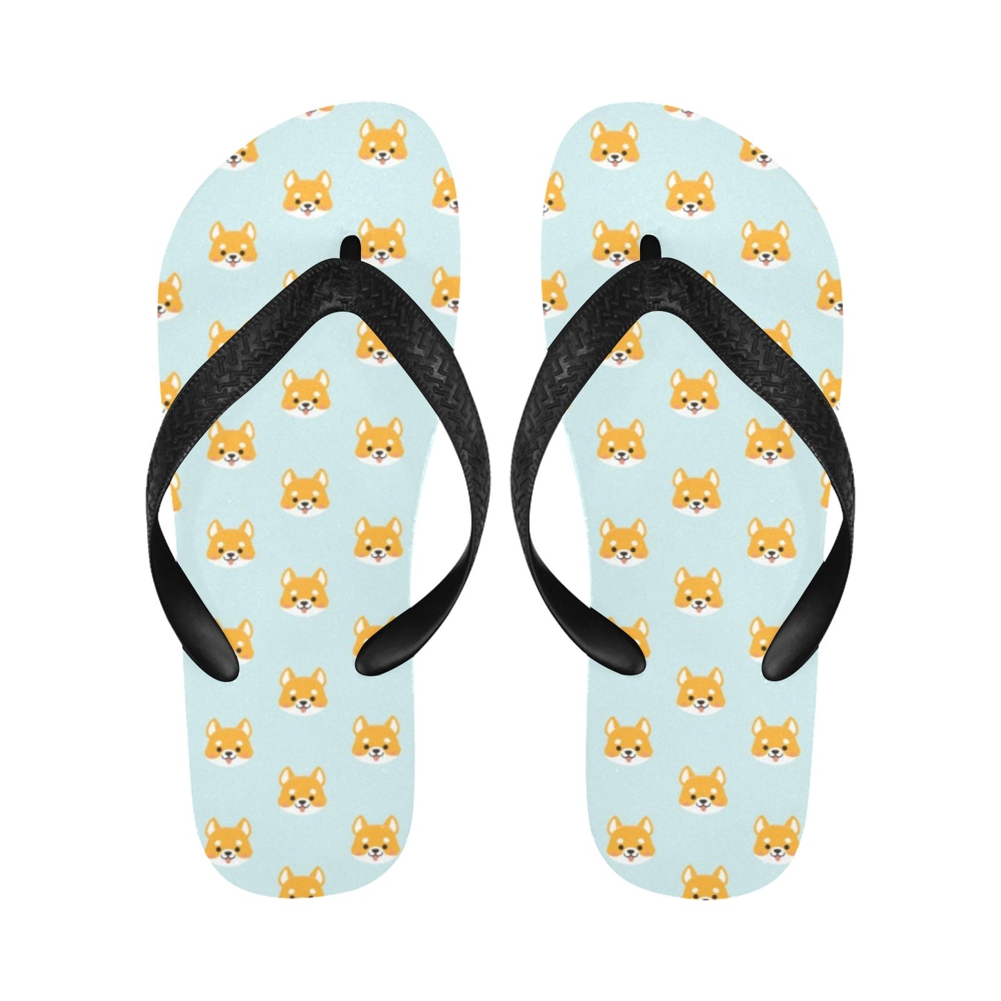Shiba Inu Print Design LKS301 Flip Flops