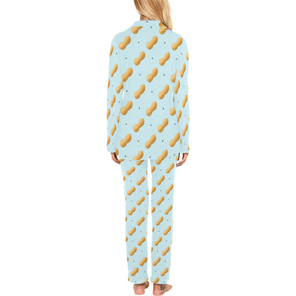 Peanut Pattern Print Design A03 Women's Long Pajama Set