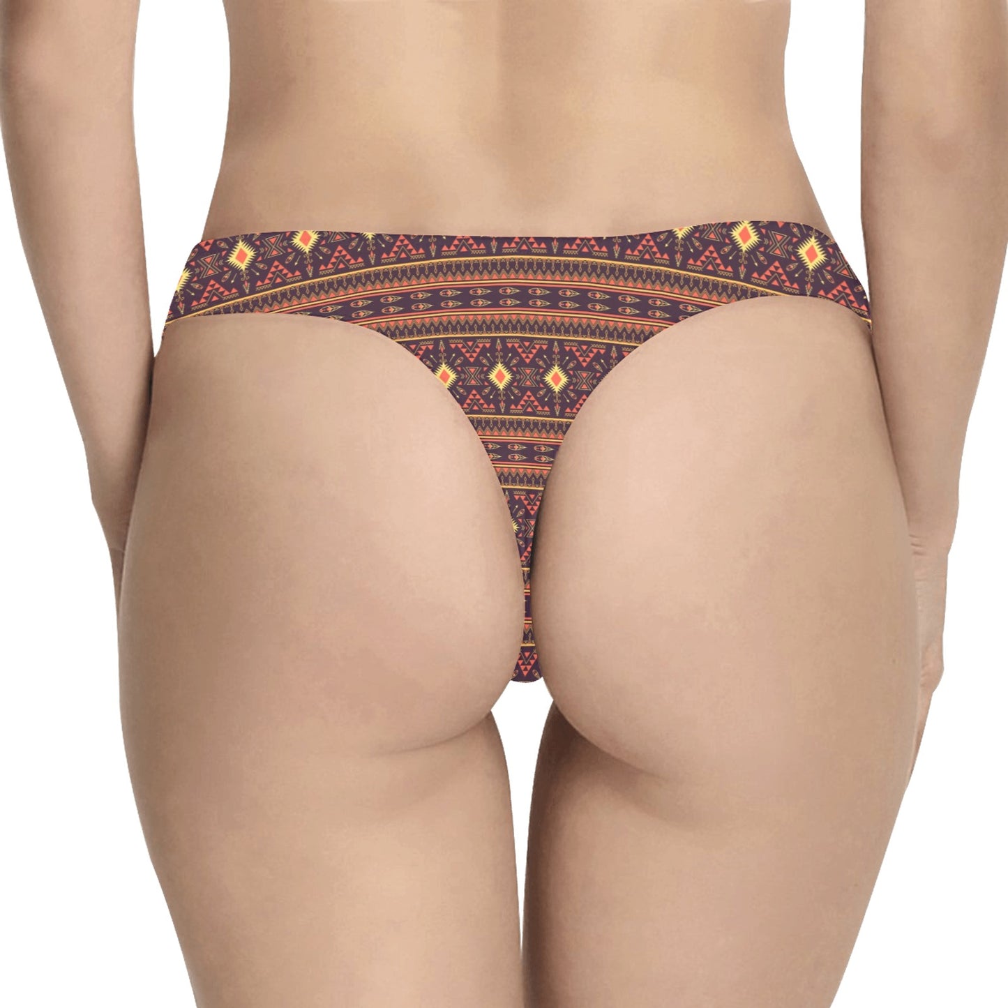 Southwest Ethnic Design Themed Print Women's Thongs