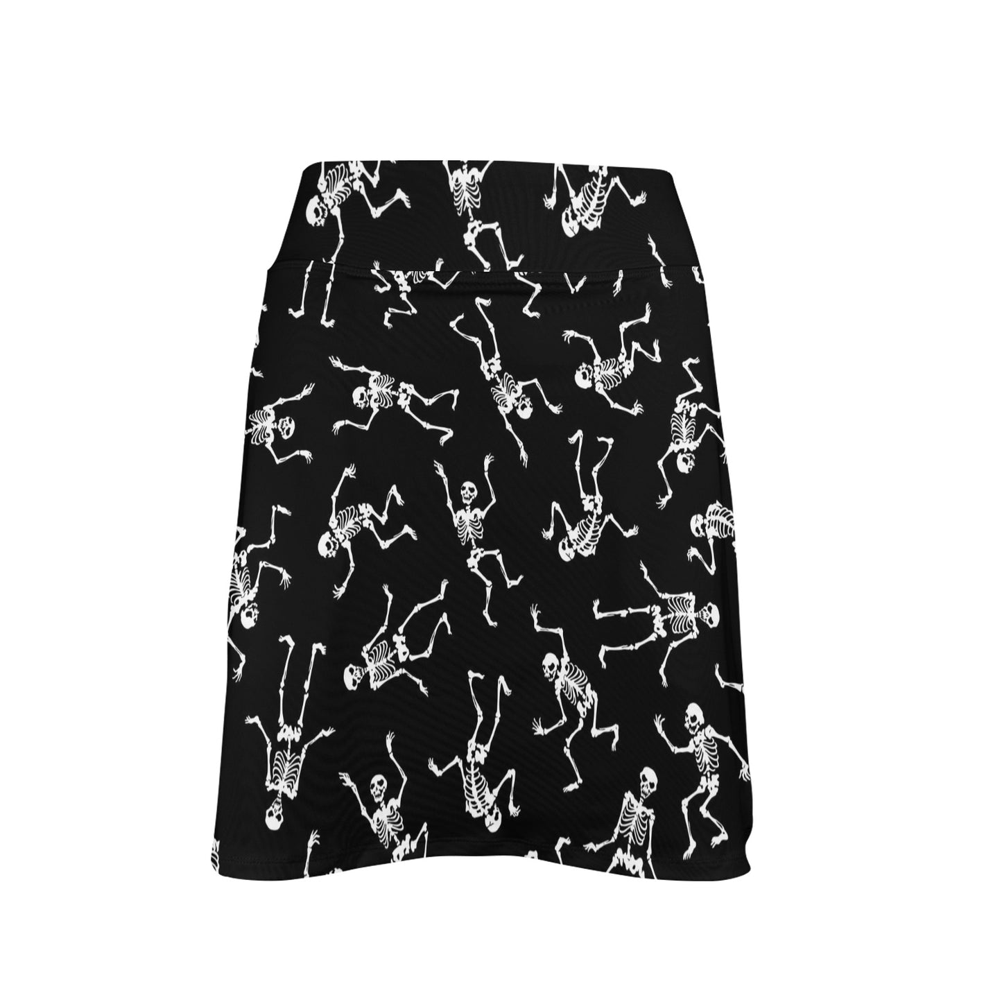 Skeleton Print Design LKS305 Women's Golf Skirt with Pocket