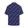 Blue Whale Print Design LKS402 Men's Men's Hawaiian Shirt