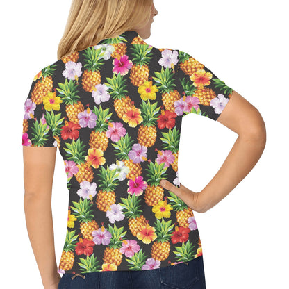 Pineapple Hibiscus Women's Polo Shirt