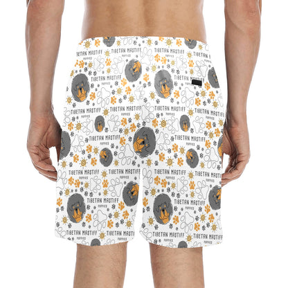 Tibetan Mastiffs Print Design LKS302 Men's Swim Trunks Beach Shorts