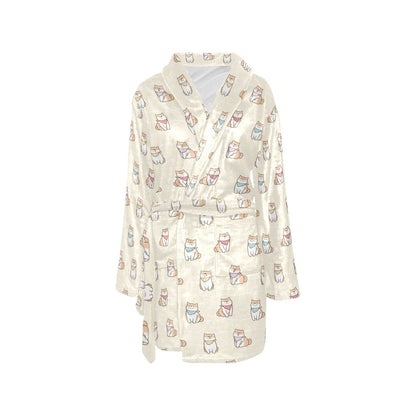 Shiba Inu Print Design LKS306 Women's Fleece Robe