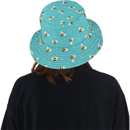 Bee With Dot Print Design LKS309 Unisex Bucket Hat