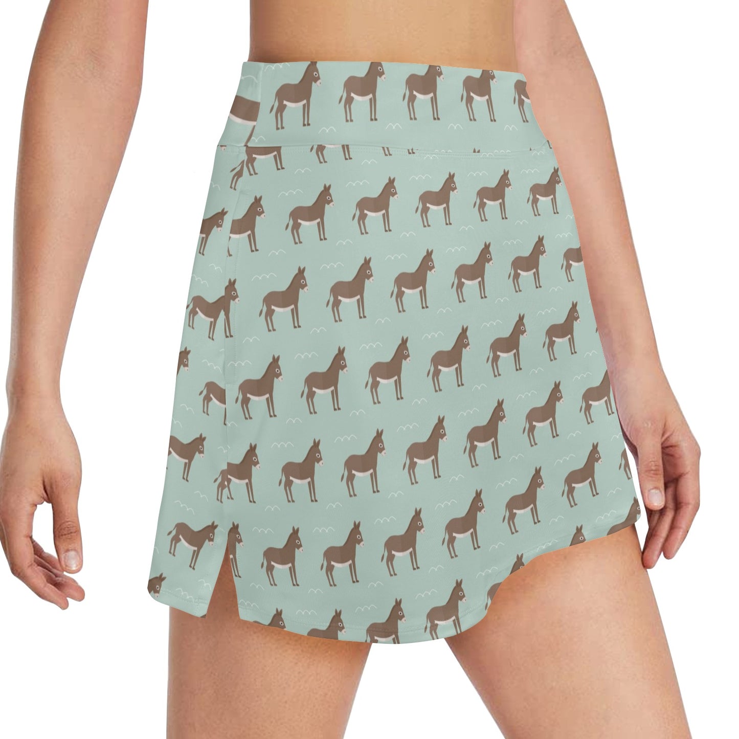 Donkey Print Design LKS402 Women's Golf Skirt with Pocket
