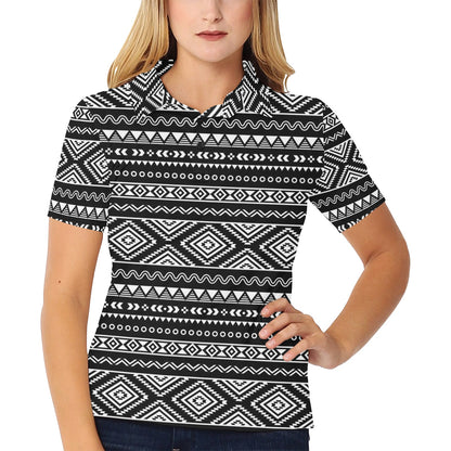 Tribal Pattern Print Design LKS301 Women's Polo Shirt