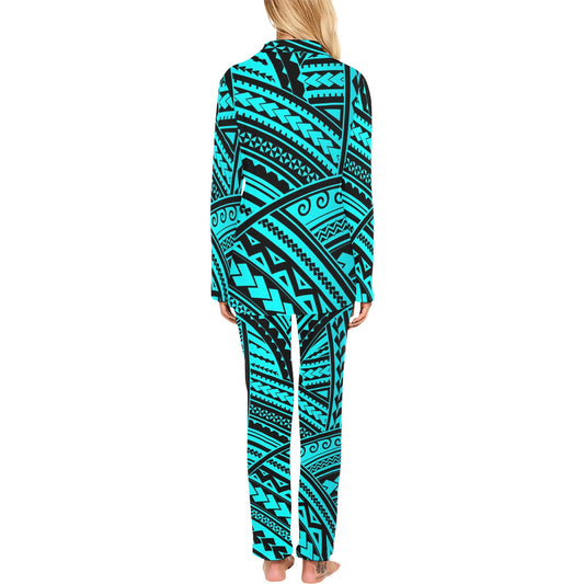 Polynesian Tribal Women's Long Pajama Set
