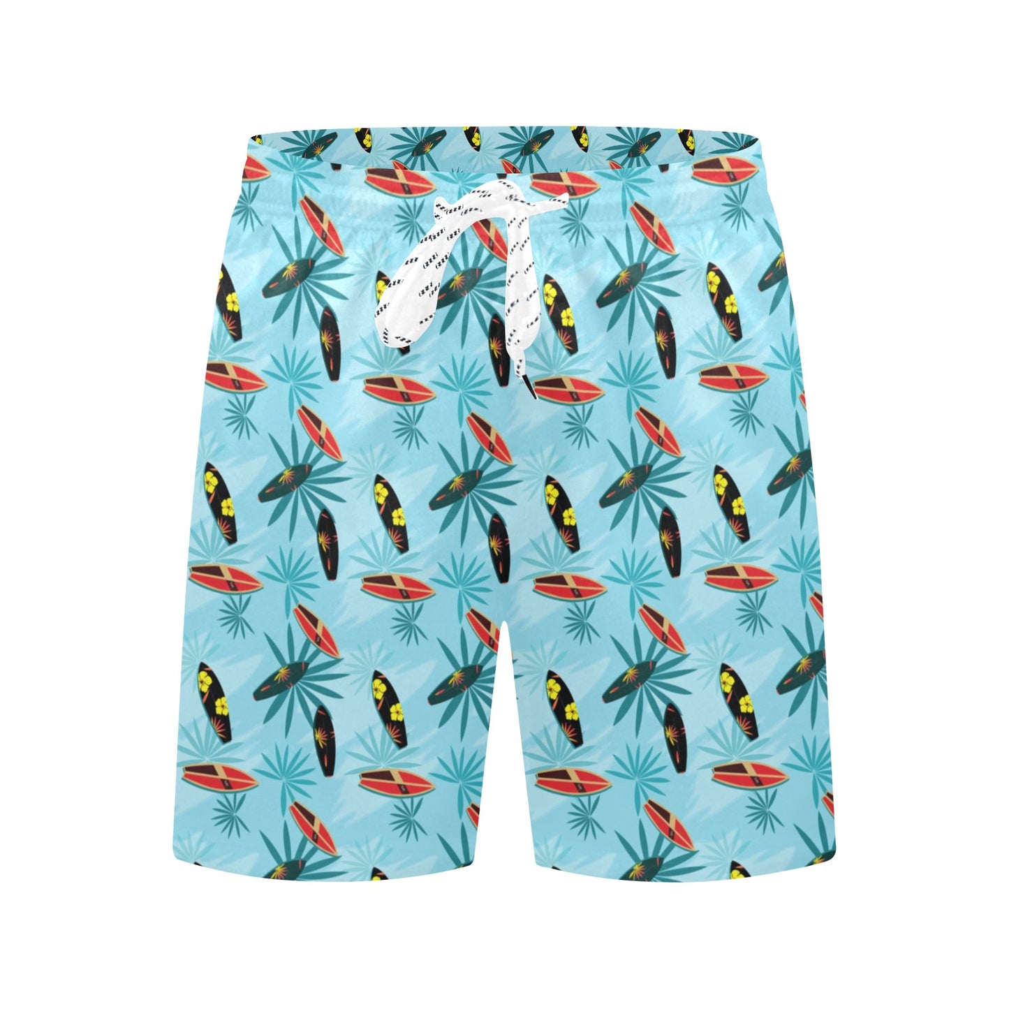 Surfboard Themed Pattern Men's Swim Trunks Beach Shorts