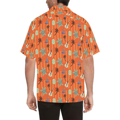 Ukulele Print Design LKS402 Men's Men's Hawaiian Shirt