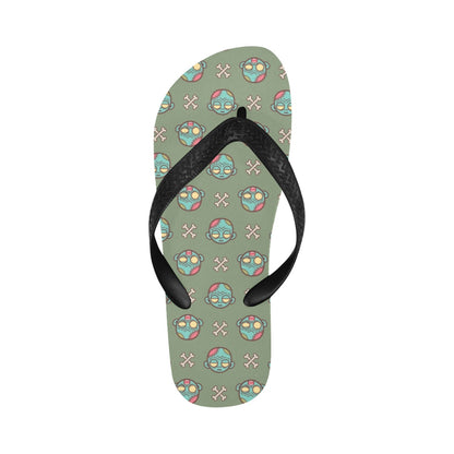 Zombie Print Design LKS301 Flip Flops