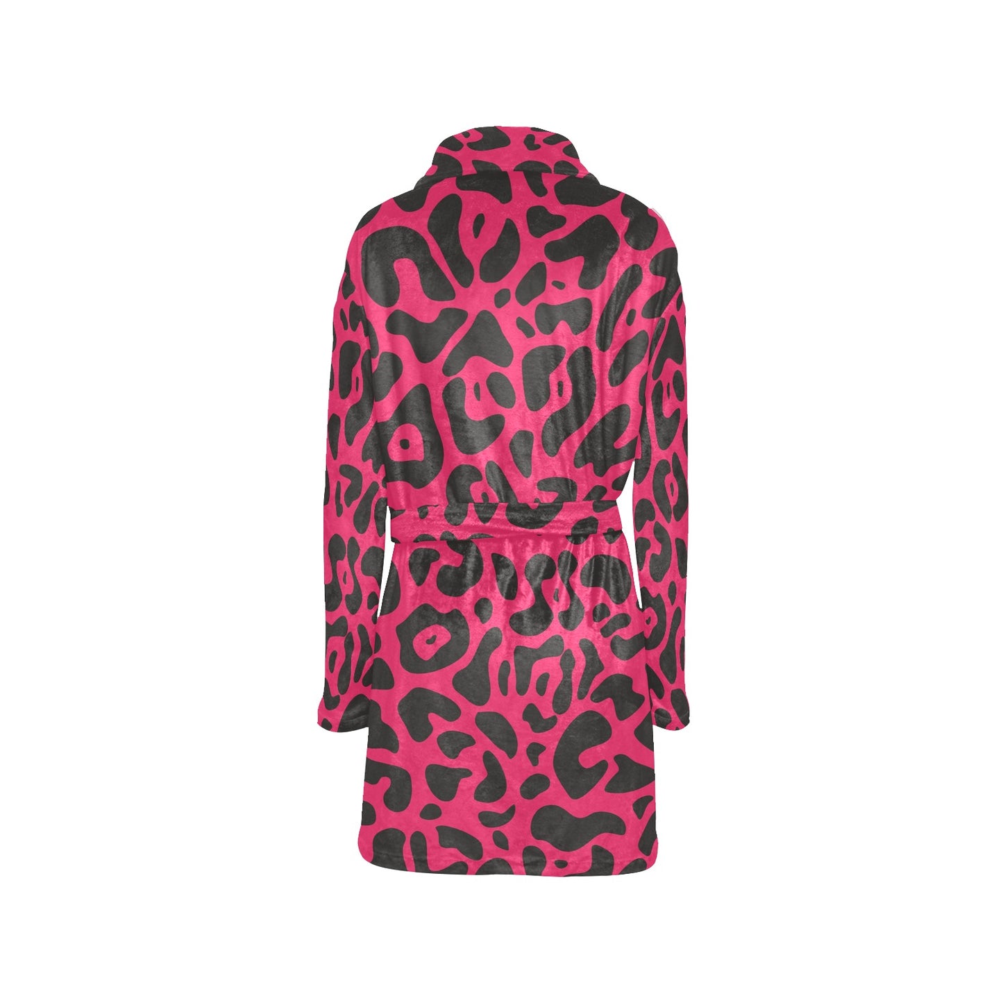 Cheetah Pink Print Pattern Women's Fleece Robe