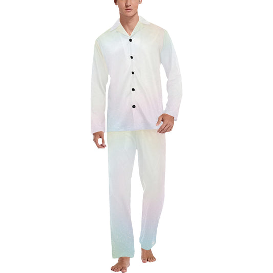 Nebula Pattern Print Design A02 Men's Long Pajama Set