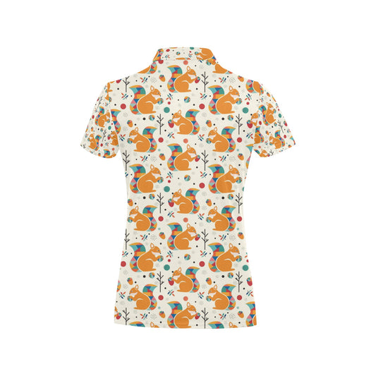 Squirrel Print Design LKS304 Women's Polo Shirt