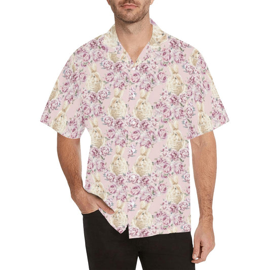 Rabbit Print Design LKS403 Men's Men's Hawaiian Shirt