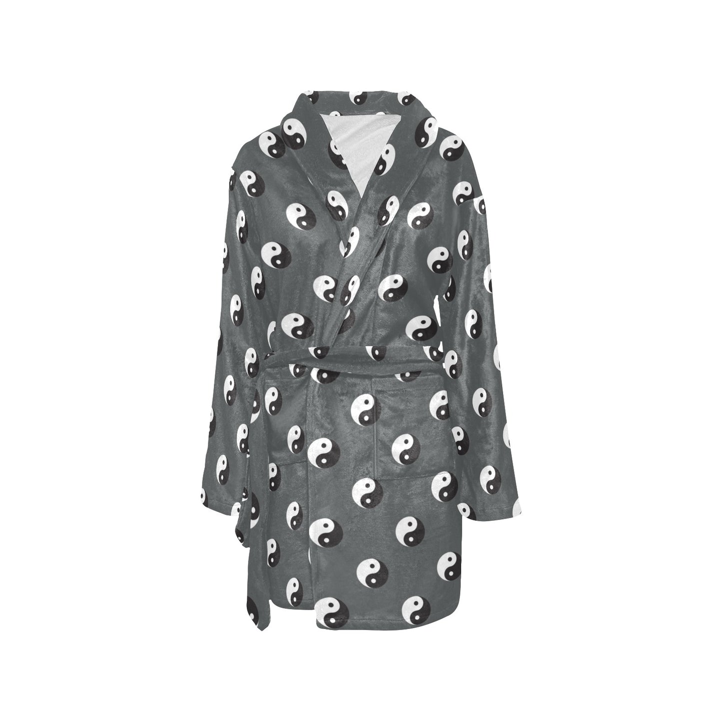 Yin Yang Print Design LKS303 Women's Fleece Robe