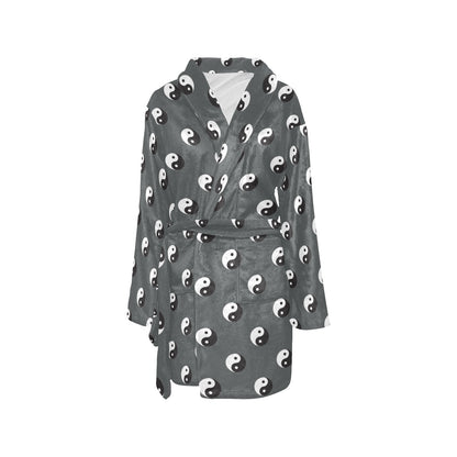 Yin Yang Print Design LKS303 Women's Fleece Robe
