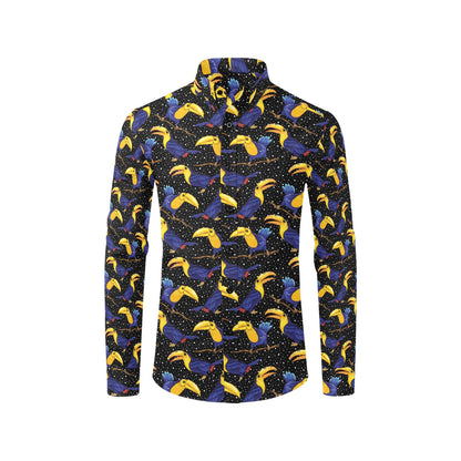 Toucan Print Design LKS307 Men's Long Sleeve Dress Shirt