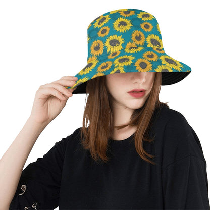Sunflower Print Design LKS301 Unisex Bucket Hat