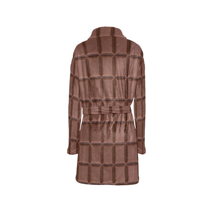 Chocolate Pattern Print Design 03 Women's Fleece Robe