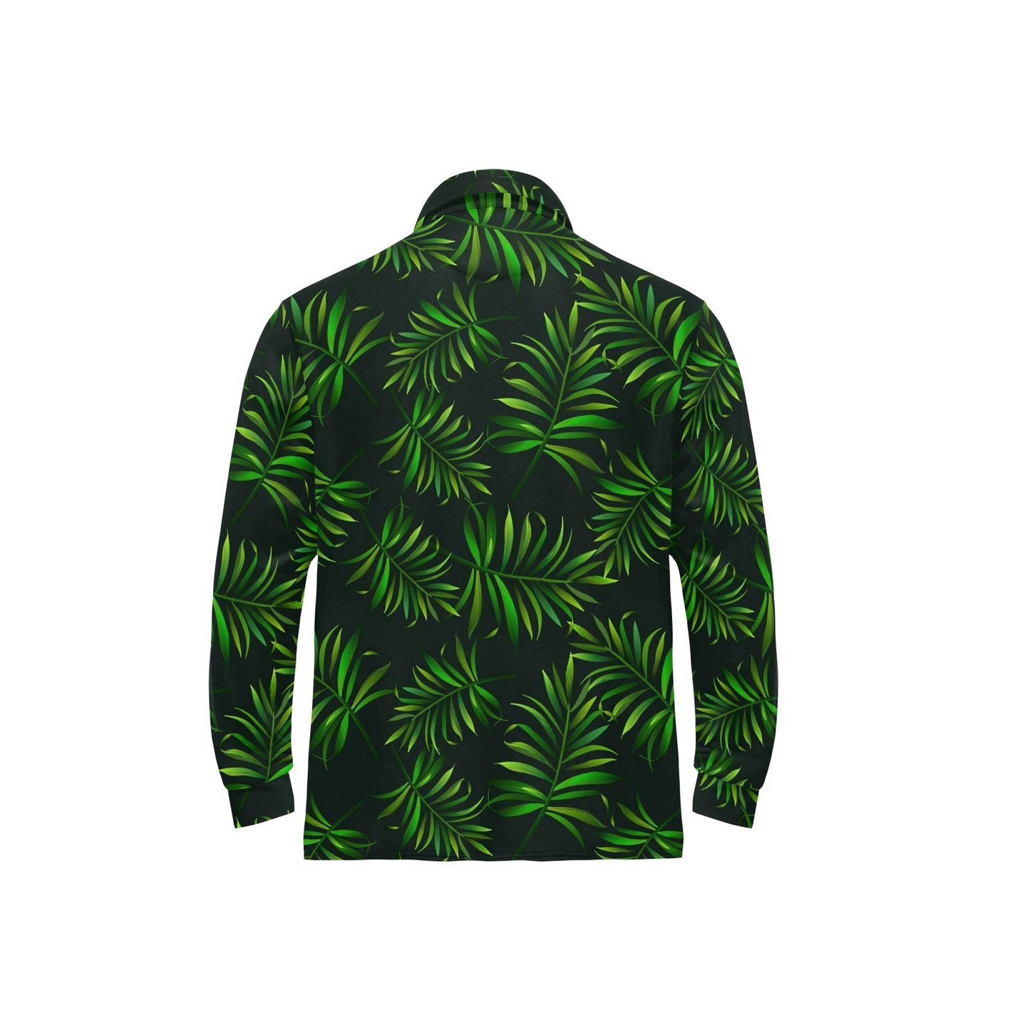 Rainforest Pattern Print Design RF03 Long Sleeve Polo Shirt For Men's