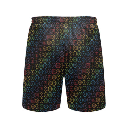 Chakra Colorful Symbol Pattern Men's Swim Trunks Beach Shorts