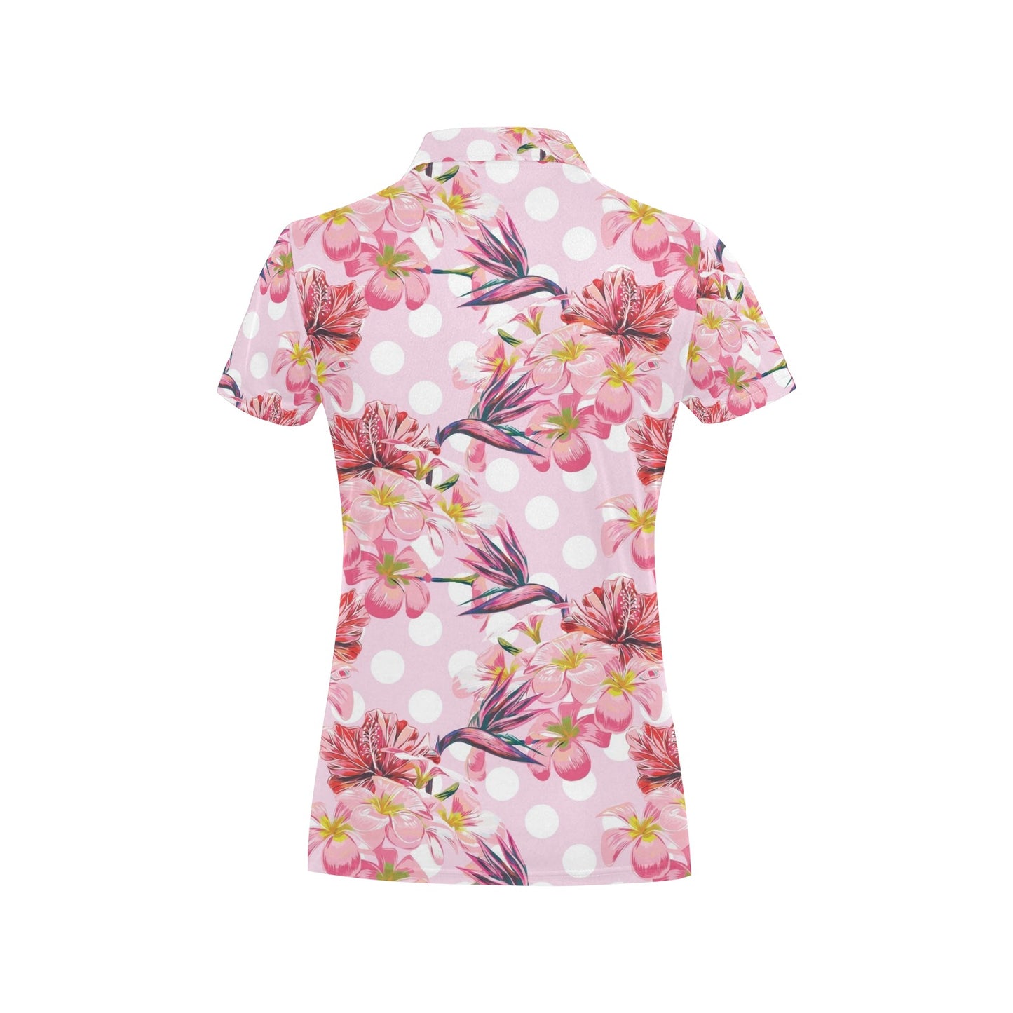 Bird Of Paradise Pattern Print Design BOP011 Women's Polo Shirt