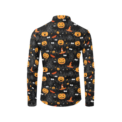 Halloween Print Design LKS405 Men's Long Sleeve Dress Shirt
