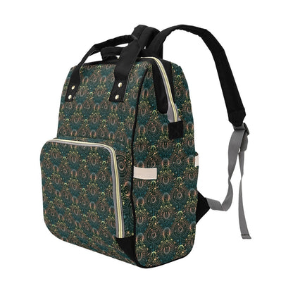Sun Moon Print Design LKS307 Diaper Bag Backpack