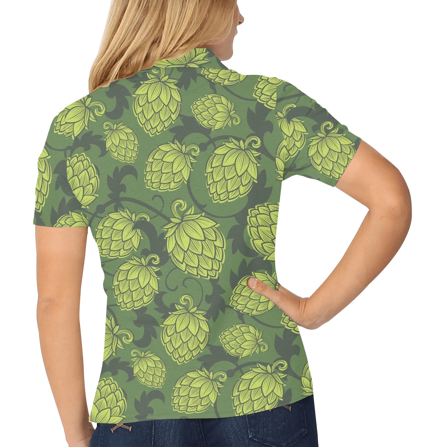 Hope Pattern Print Design 02 Women's Polo Shirt