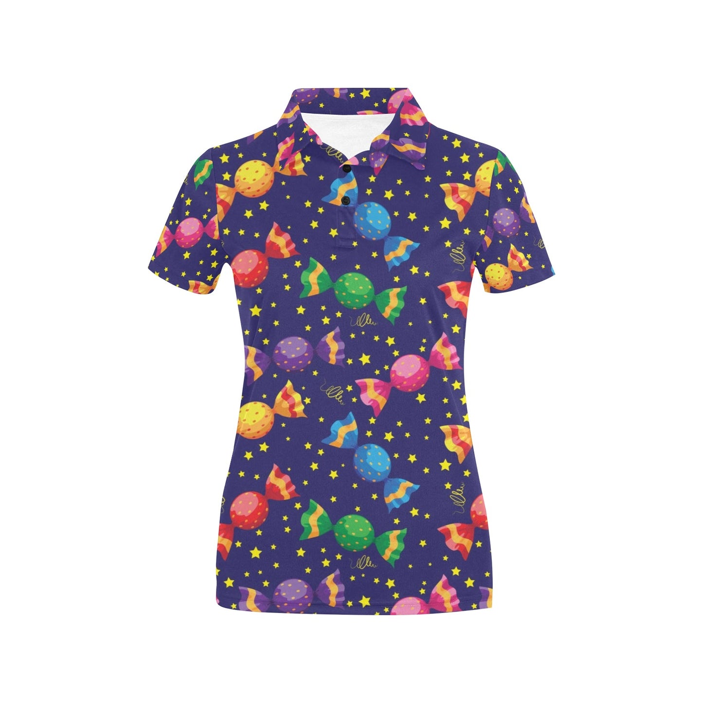 Candy Pattern Print Design CA06 Women's Polo Shirt