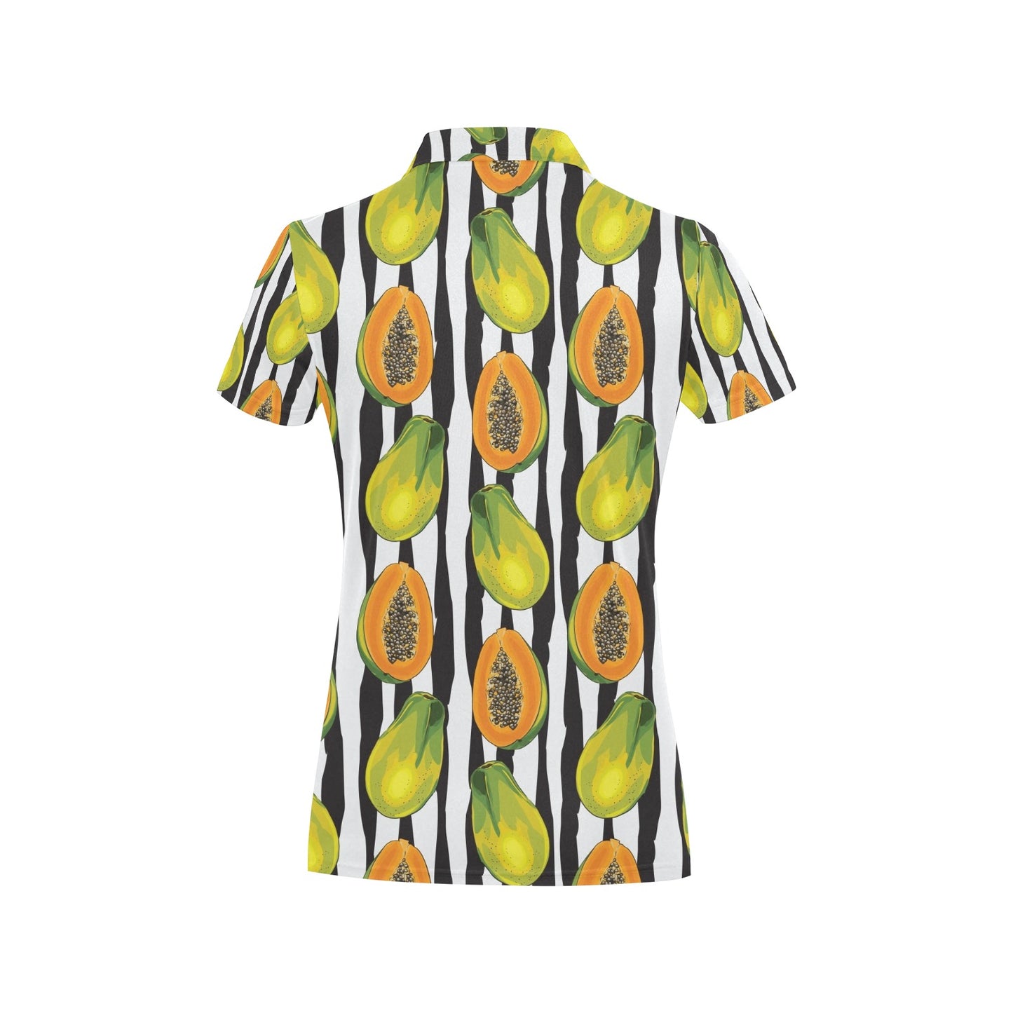 Papaya Pattern Print Design PP01 Women's Polo Shirt