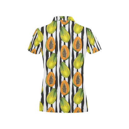 Papaya Pattern Print Design PP01 Women's Polo Shirt
