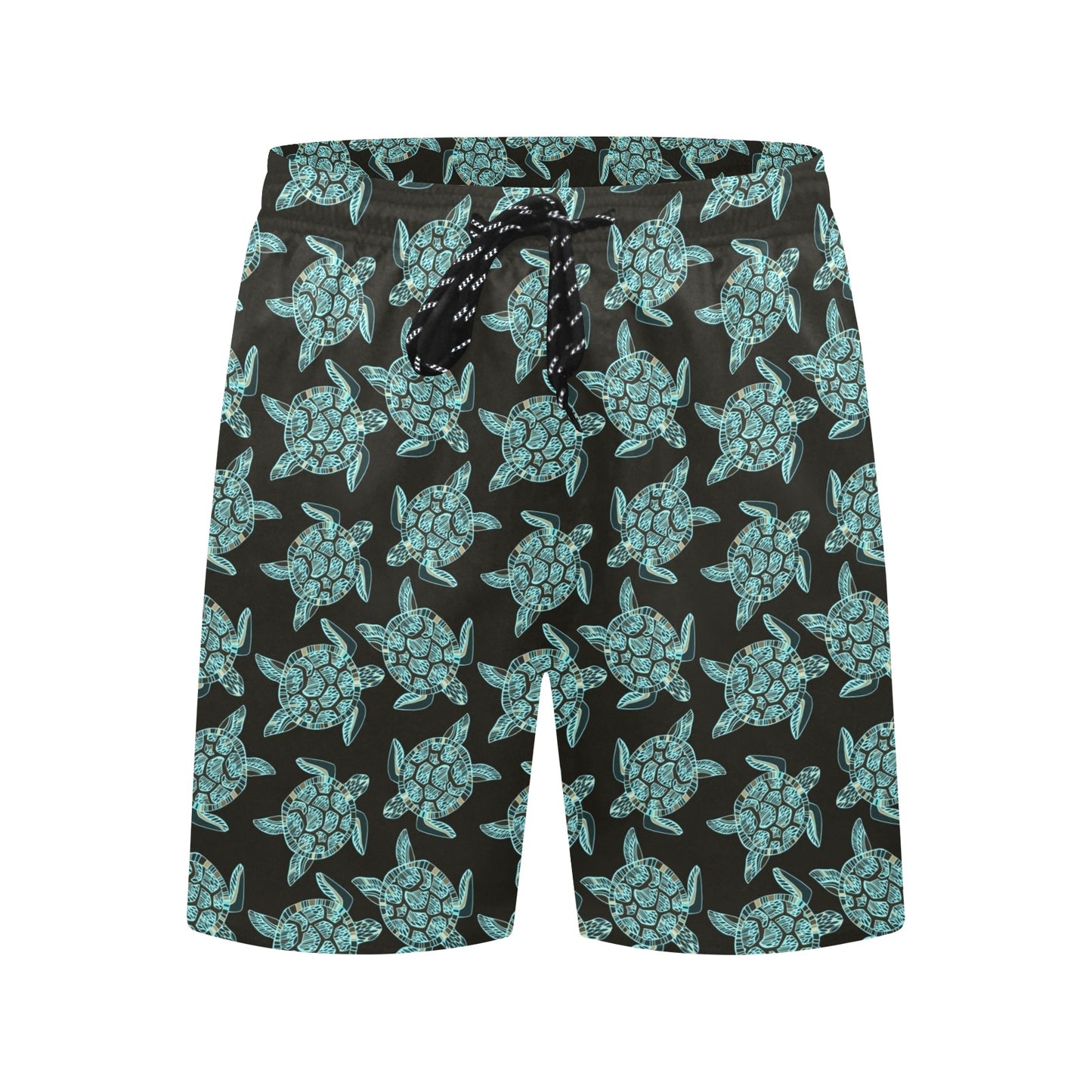 Sea Turtle Print Design LKS302 Men's Swim Trunks Beach Shorts