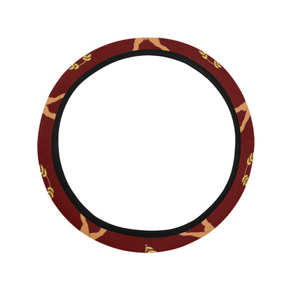 Ancient Greek Print Design LKS307 Steering Wheel Cover with Elastic Edge