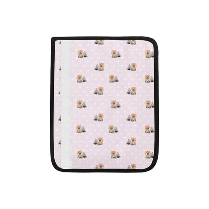 Yorkshire Terriers Print Design LKS302 Car Seat Belt Cover